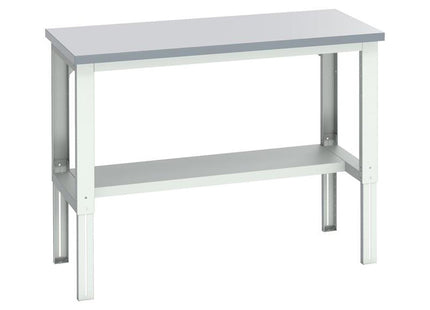 Bott Cubio Adjustable Bench With Half Shelf, Laminate Top 1500 X 750Mm