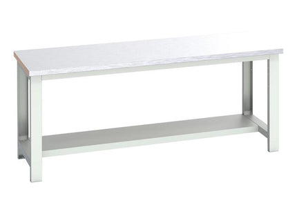 Bott Cubio Bench With Half Shelf, Steel Clad Top 2000 X 750Mm