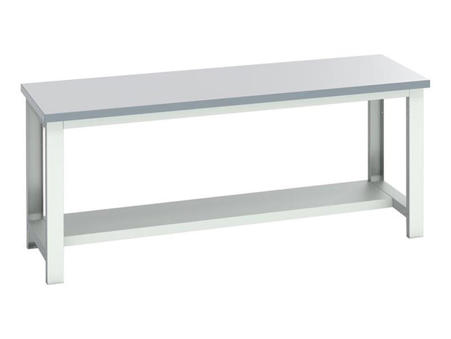 Bott Cubio Bench With Half Shelf, Esd Laminate Clad Top 2000 X 750Mm