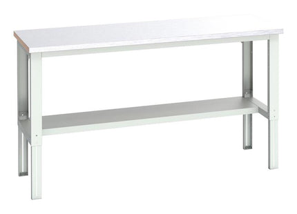 Bott Cubio Adjustable Bench With Half Shelf, Steel Clad Top 2000 X 750Mm