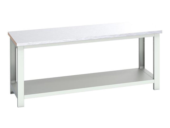 Bott Cubio Bench With Shelf, Steel Clad Top 2000 X 750Mm