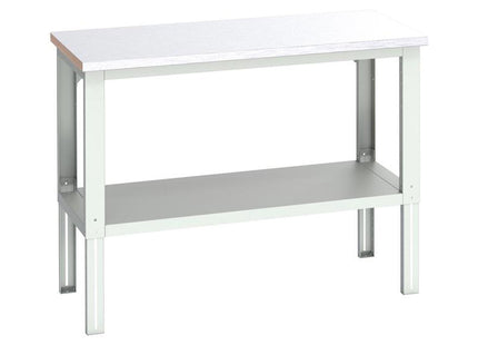 Bott Cubio Adjustable Bench With Shelf, Steel Clad Top 1500 X 750Mm