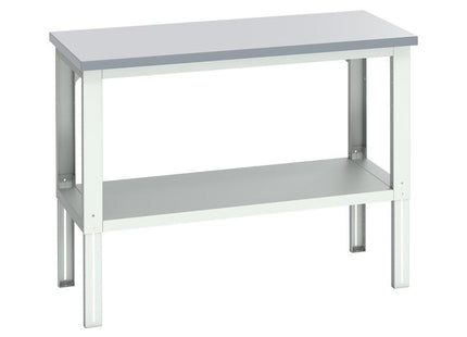 Bott Cubio Adjustable Bench With Shelf, Laminate Top 1500 X 750Mm