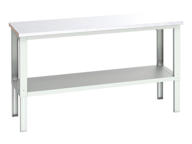 Bott Cubio Adjustable Bench With Shelf, Steel Clad Top 2000 X 750Mm