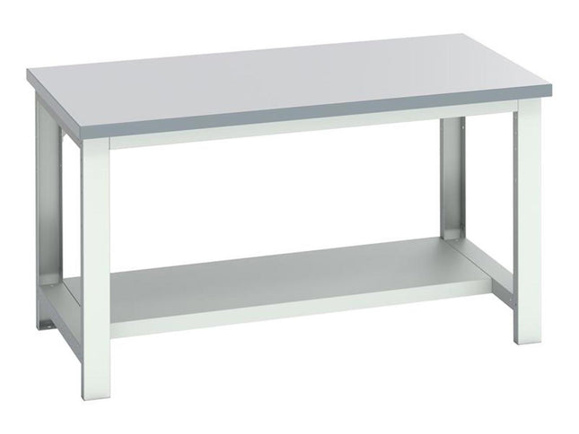 Bott Cubio Bench With Half Shelf, Laminate Top 1500 X 900Mm