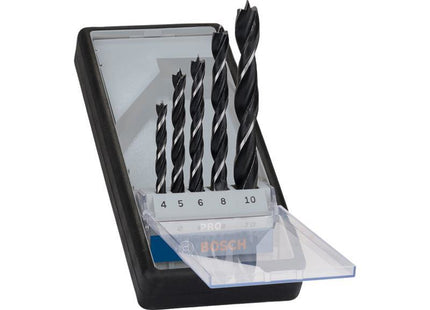 Bosch Powertool Accessories Pro Wood Brad Point Drill Bit Set, 5 Piece