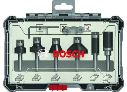 Bosch Powertool Accessories Pro Router Bit Trim And Edging Set, 6 Piece