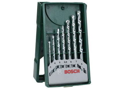 Bosch Powertool Accessories Mini-X-Line Masonry Drill Bit Set, 7 Piece