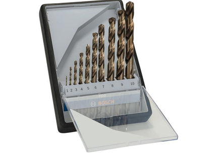 Bosch Powertool Accessories Pro Stainless Steel Hss-Co Twist Drill Bit Set, 10 Piece
