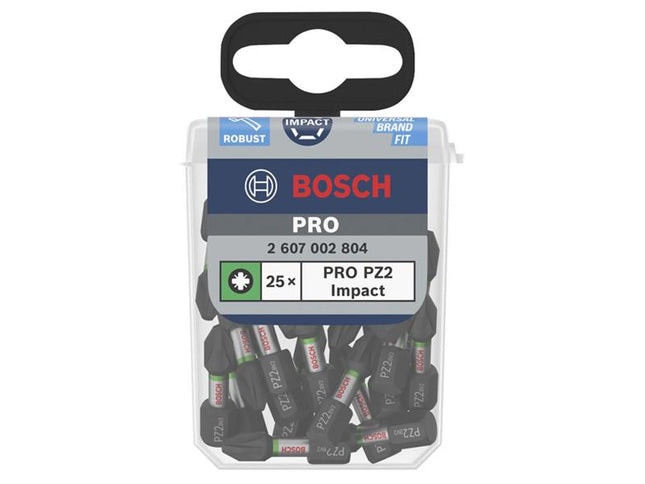 Bosch Powertool Accessories Impact Control Screwdriver Bit Pz2 (Pack 25)