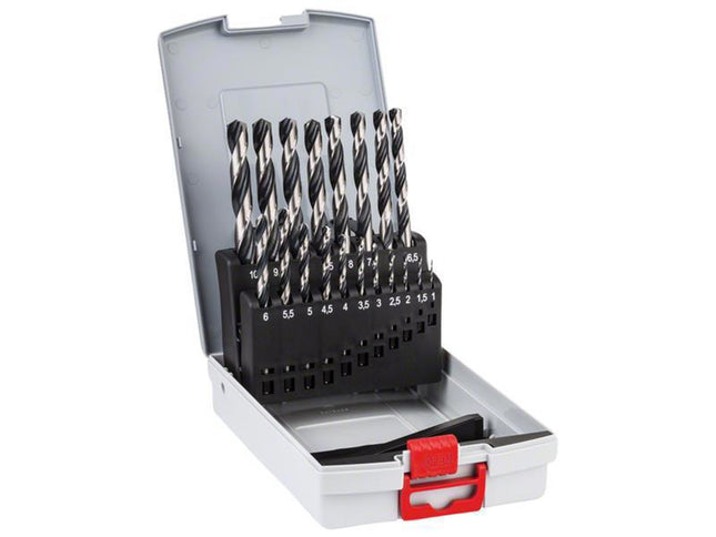 Bosch Powertool Accessories Hss Twist Pointteq Drill Bit Probox Set, 19 Piece