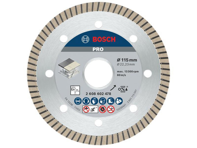 Bosch Powertool Accessories Pro Ceramic Diamond Cutting Disc 115 X 22.23Mm