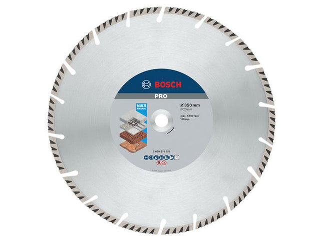 Bosch Powertool Accessories Pro Multi Material Diamond Cutting Disc 350 X 20Mm