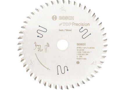 Bosch Powertool Accessories Best For Wood Circular Saw Blade 165 X 20Mm X 48T
