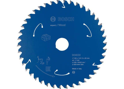 Bosch Powertool Accessories Expert For Wood Circular Saw Blade For Cordless Saws 140 X 20Mm X 42T