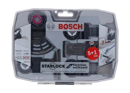 Bosch Powertool Accessories Starlock Electrician And Drywall Set For Multi-Tools, 6 Piece