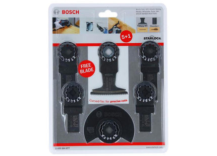 Bosch Powertool Accessories Universal Starlock Multi Tool Blade Set, 6 Piece