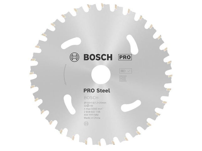 Bosch Powertool Accessories Pro Steel Cordless Circular Saw Blade 150 X 20Mm X 32T
