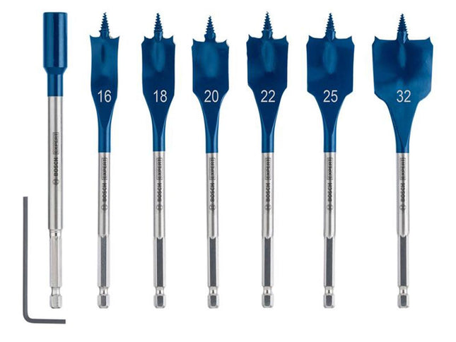Bosch Powertool Accessories Expert Self Cut Speed Spade Drill Bit Set, 7 Piece