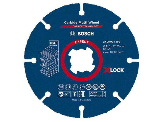 Bosch Powertool Accessories Expert Carbide Multi Wheel Cutting Disc 115 X 22.23Mm