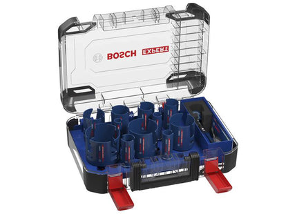 Bosch Powertool Accessories Expert Construction Material Pc Plus Universal Hole Saw Set, 15 Piece