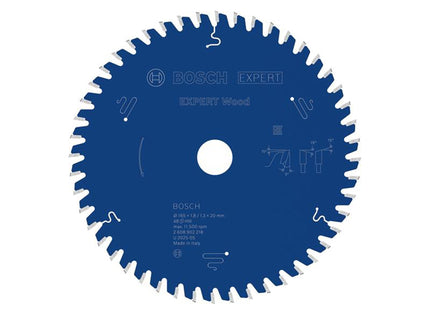 Bosch Powertool Accessories Expert Wood Circular Saw Blade 165 X 20Mm X 48T