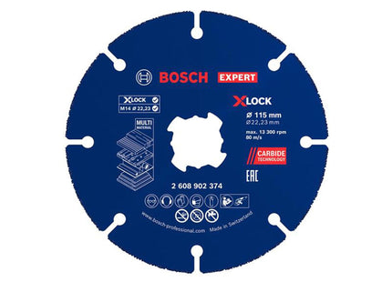 Bosch Powertool Accessories Expert Multi Material Carbide X-Lock Cutting Disc 115Mm