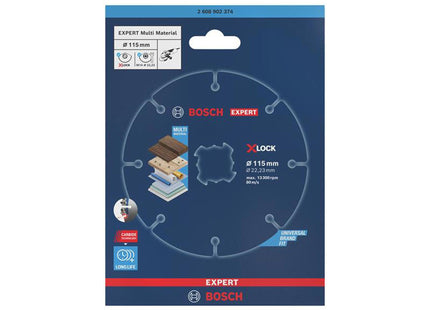 Bosch Powertool Accessories Expert Multi Material Carbide X-Lock Cutting Disc 115Mm