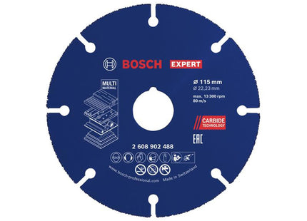 Bosch Powertool Accessories Expert Multi Material Carbide Cutting Disc 115Mm