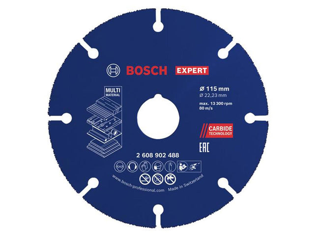 Bosch Powertool Accessories Expert Multi Material Carbide Cutting Disc 115Mm