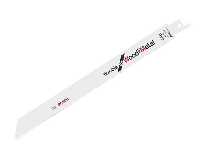Bosch Powertool Accessories S 1122 Hf Flexible For Wood & Metal Blade 225Mm 10 Tpi (Pack 5)
