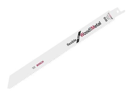 Bosch Powertool Accessories S 1122 Hf Flexible For Wood & Metal Blade 225Mm 10 Tpi Pack Of 100