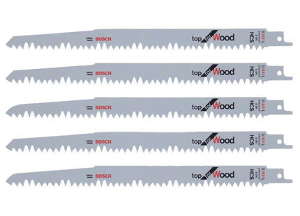 Bosch Powertool Accessories S 1531 L Top For Wood Reciprocating Saw Blade 240Mm 5 Tpi(Pack 5)