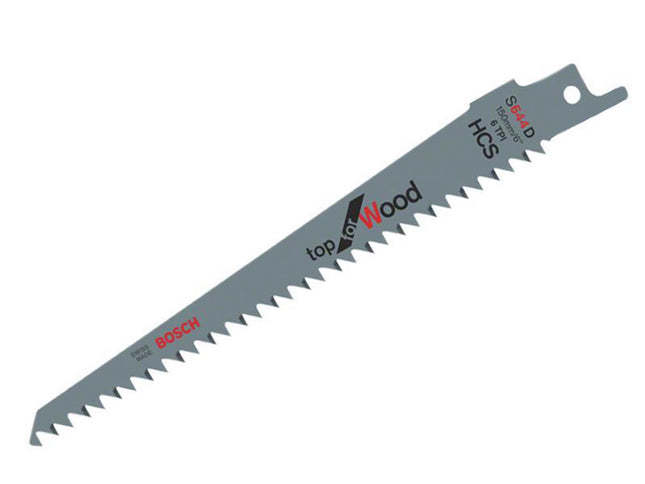Bosch Powertool Accessories S 644 D Top For Wood Reciprocating Saw Blade 150Mm 6 Tpi (Pack 5)