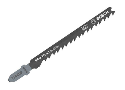 Bosch Powertool Accessories Pro Wood Precise T144dp Jigsaw Blade 100Mm Pack Of 5