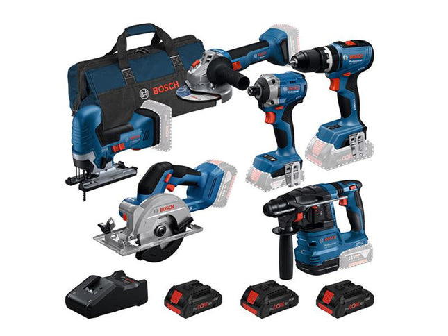 Bosch 6 Piece Combo Kit 18V 3 X Procore Li-Ion