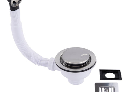 McA 1�.5" Universal Basket Strainer Waste + O/flow SS Brushed Cover