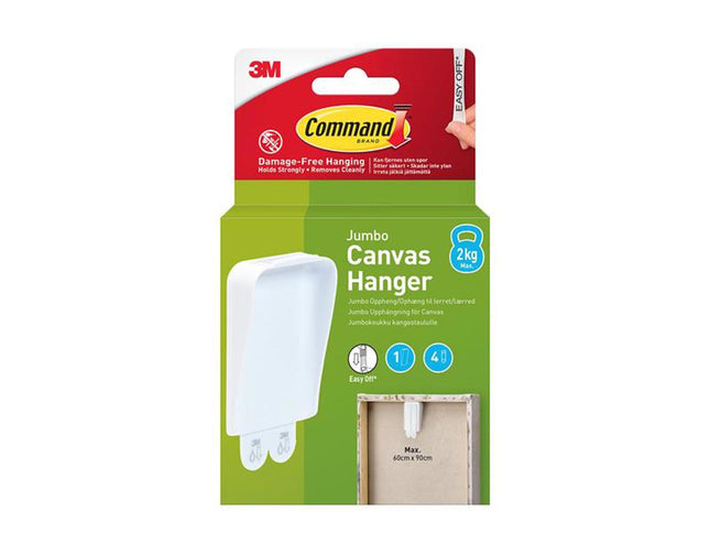 Command Jumbo Canvas Hanger (1 Hook + 2 Strips)