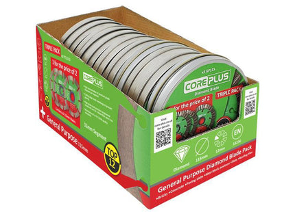 Coreplus Coreplus Top Twelve Cutting Blade Cdu With 10 Tins (3 Blades Per Tin)