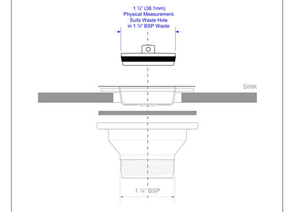 McAlpine 1 1/2" CP Plastic Plug CP1