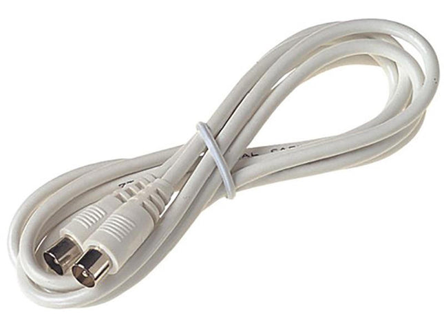Dencon Male To Male Coax Lead 4M White 7076