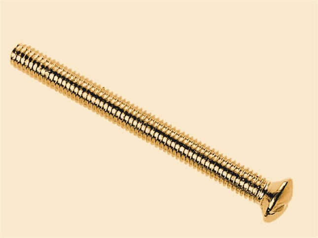 Dencon Brass Switch/Socket Plate Screws 3.5 x 38mm (Pack of 10)