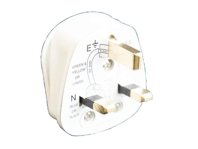 Dencon 3 Pin Fused Plug 13A White