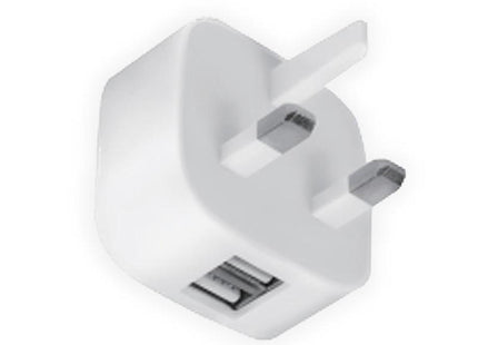 Dencon Dual Usb Uk Charger Plug 240V Ac White 7099