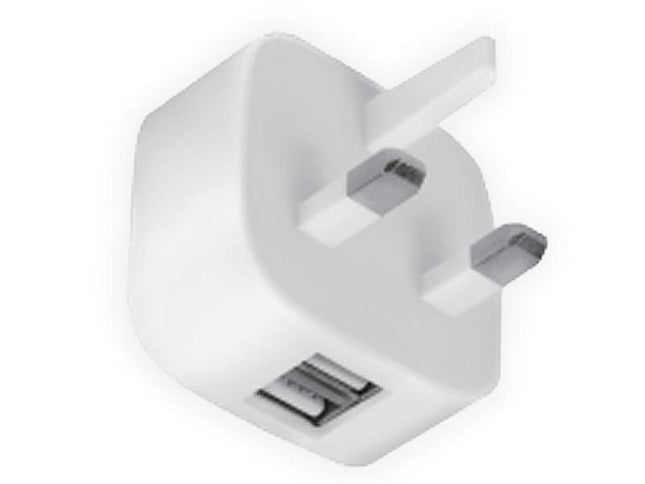 Dencon Dual Usb Uk Charger Plug 240V Ac White 7099