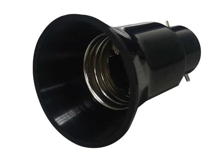 Dencon B22 to E27 Adaptor Black