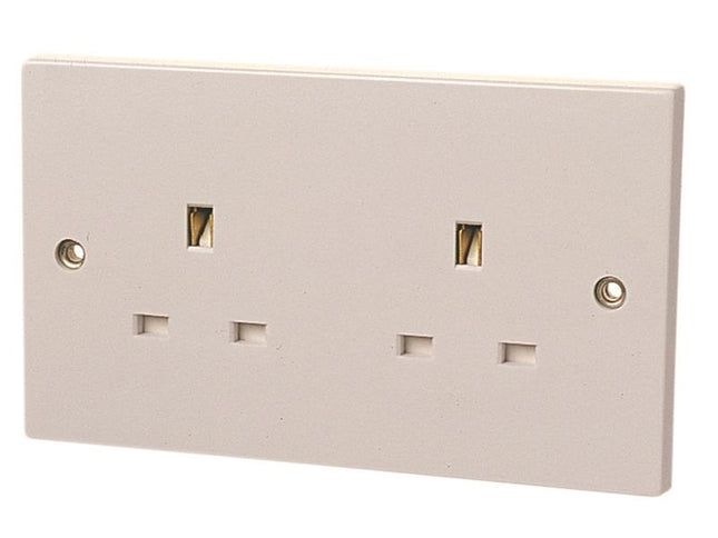 Dencon Unswitched Socket 2-Gang 13A