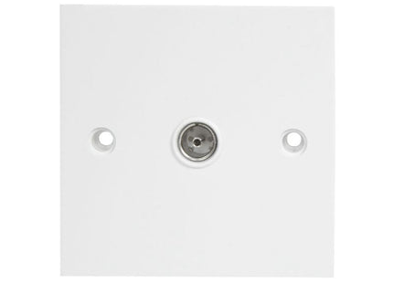 Dencon Single Flush Coax TV Socket White