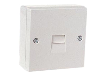 Dencon Telephone Socket 1 Way White