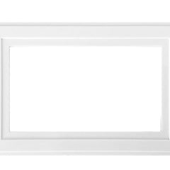 Dencon White Finger Plate 2-Gang
